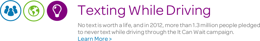 When it comes to texting and driving, it can wait.
