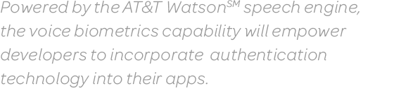 Powered by the AT&T WatsonSM speech engine