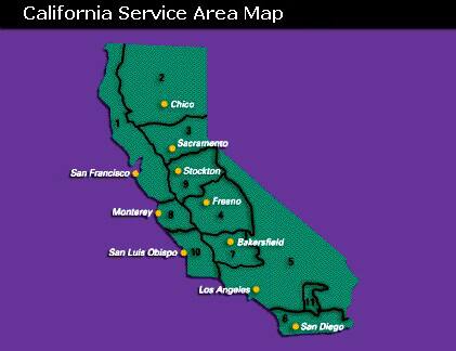 Service Area Map Graphic