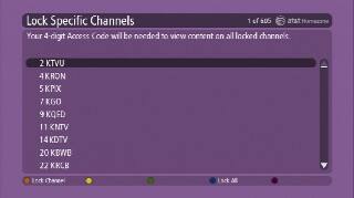 Lock Specific Channels menu