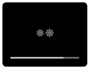 muestra una pantalla negra con la luz link