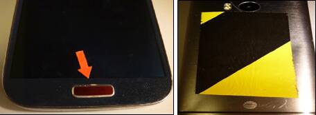 Imagen de placas frontales que no son del fabricante o modificaciones al smartphone