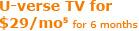 U-verse TV plan for $29/mo