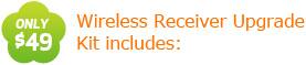 Wireless Receiver Upgrade Kit includes: