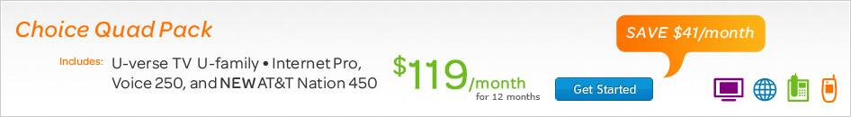 Get a Choice Quad Pack and save $41/month!