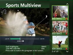 AT&T U-verse TV - Multiview screen