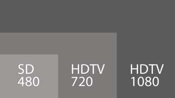 SD 480, HDTV 720 and HDTV 1080 screen resolution