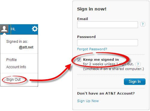 The Keep me signed checkbox (located above the Sign In button) is checked.