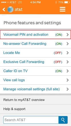 Att all in oner): voicemail services: instructions 