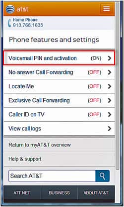 Voicemail PIN and activation