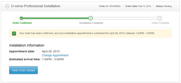 Check Order Status Or Change Installation Appointment Online AT T