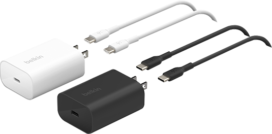 Belkin 4Pack Bundle 2 25W USB-C PD Wall Chargers + 2 1M USB-C Cables - Multi  (Product view 1)