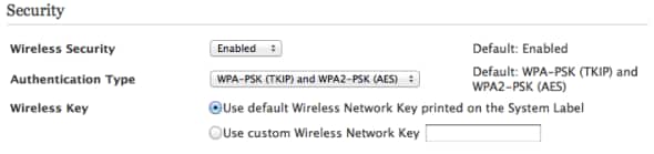 Wireless Network Key