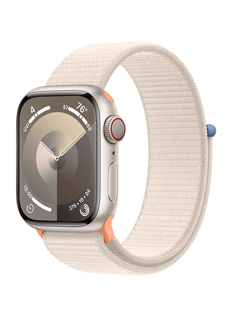 Apple Watch Series 9 41mm - Starlight Aluminum Starlight Sport Loop  (Product view 2)