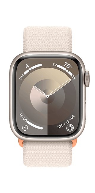 Apple Watch Series 9 41mm - Starlight Aluminum Starlight Sport Loop  (Product view 3)