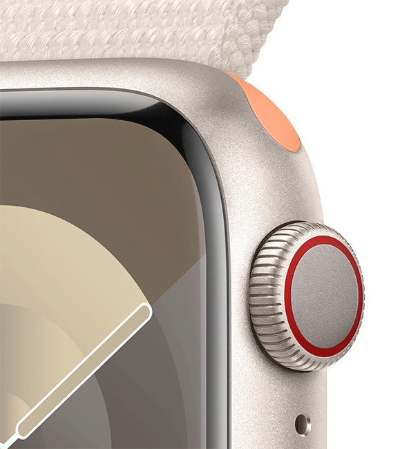 Apple Watch Series 9 41mm - Starlight Aluminum Starlight Sport Loop  (Product view 4)