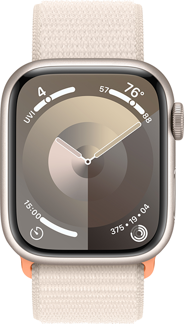 Apple Watch Series 9 41mm - Starlight Aluminum Starlight Sport Loop  (Product view 1)