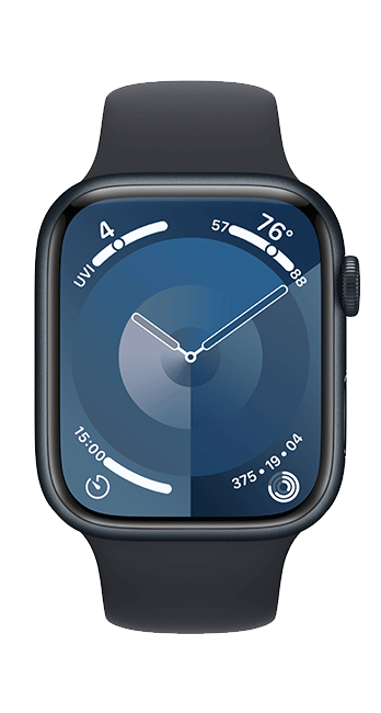 Apple Watch Series 9 45mm - Midnight Aluminum Midnight Sport M-L  (Product view 3)