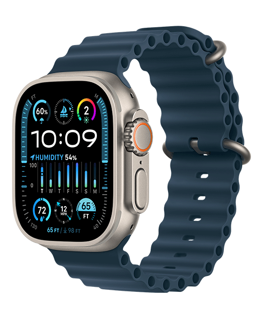 Apple Watch Ultra 2 49mm - Titanium Blue Ocean Band  (Product view 2)