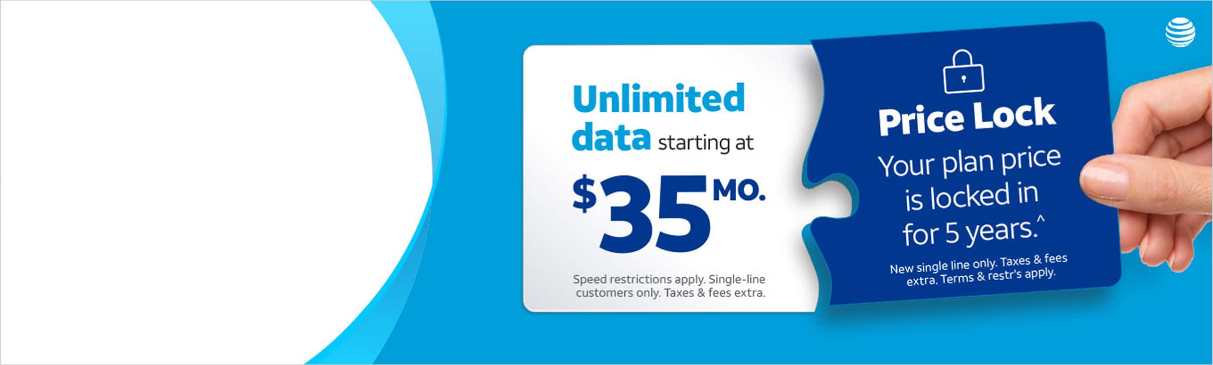 Desktop slide 4 banner promoting : Unlimited data for all!