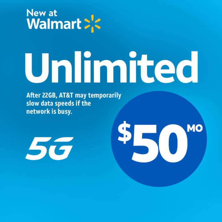 Unlimited MAX(SM) $50/mo. Req's new single line, purch. of new device & in-store activ. No credit check. Available at Walmart