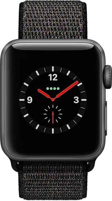 Apple Watch Series 3 38mm Space Gray Aluminum - Black Sport  display picture 3