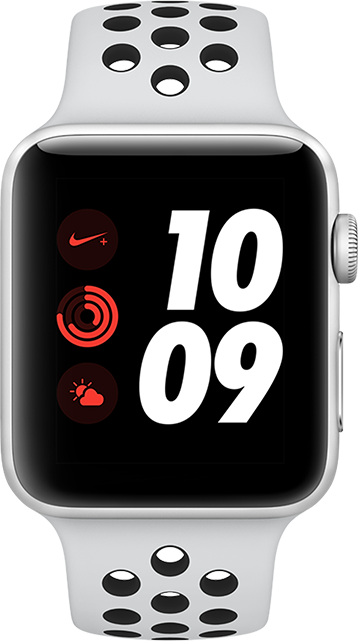 Injerto Temprano Porque Apple Watch Series 3 Nike+ - 42mm Silver Aluminum - Pure Platinum Sport  from AT&T