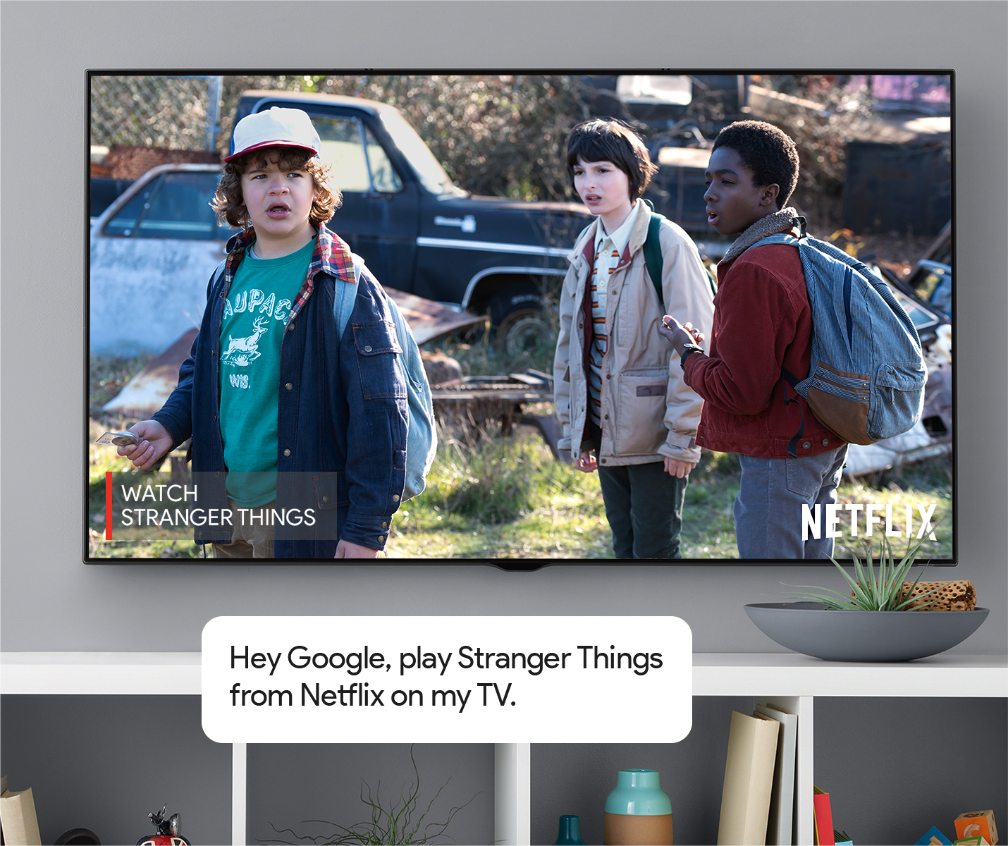 google home mini play netflix