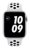 Apple Watch Nike Series 6 - 44mm - Silver Aluminum - Pure Platinum Black