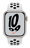 Apple Watch Nike Series 7 - 41mm - Starlight Aluminum Platinum Black Sport