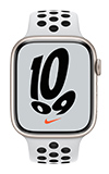 Apple Watch Nike Series 7 - 45mm - Starlight Aluminum Platinum Black Sport