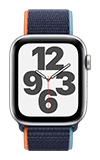 Apple Watch SE - 44mm - Silver Aluminum Deep Navy Sport
