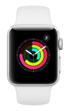 Apple Watch Series 3 - 38mm - Silver Aluminum - White Sport