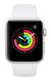 Apple Watch Series 3 - 42mm - Silver Aluminum - White Sport Band