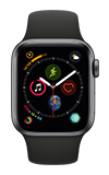Apple Watch Series 4 - 40mm - Space Gray Aluminum - Black Sport Band