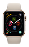 Apple Watch Series 4  - 44mm - Gold Stainless Steel - Stone Sport Band