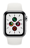 Apple Watch Series 5 40mm - Silver Stainless - White Sport