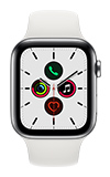 Apple Watch Series 5 44mm - Silver Stainless - White Sport