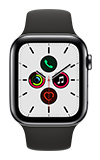 Apple Watch Series 5 - 44mm - Space Black Stainless - Black Sport