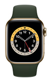 Apple Watch Series 6 - 40mm - Gold Stainless - Cyprus Green Sport
