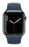 Apple Watch Series 7 - 41mm - Graphite Stainless Abyss Blue Sport