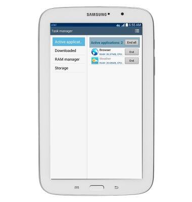 Serrated nul snigmord Samsung Galaxy Tab 3 7.0 (T217A) - View or close running apps - AT&T