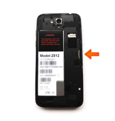 ZTE Maven (Z812) - Insertar tarjeta de memoria y SIM - AT&T