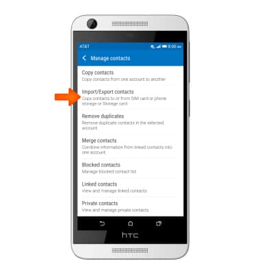 zone Dim Reporter HTC Desire 626 (0PM912000) - Backup and restore with memory card - AT&T