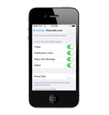 Apple iPhone 4S - Secure my device - AT&T