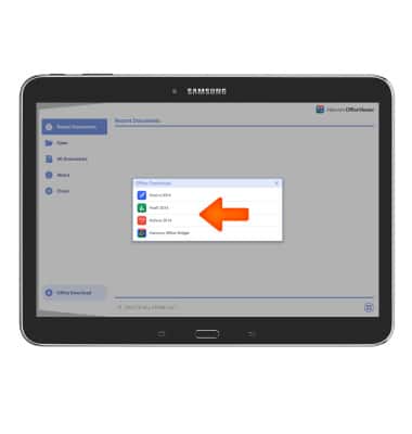 Samsung Galaxy Tab 4 (T537A) - Hancom Office - AT&T
