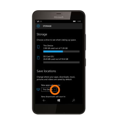 Baixar um aplicativo, um jogo ou outro item - Microsoft Lumia 640