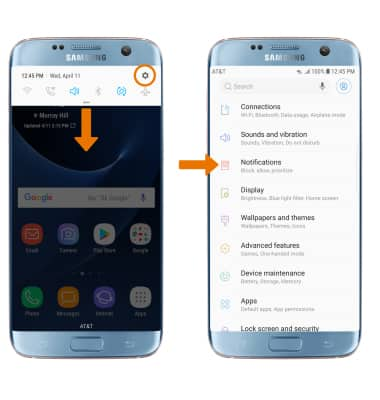 Samsung Galaxy S7 edge (G935A) - Notifications - AT&T