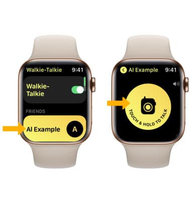 explique Orden alfabetico versus Apple Watch Series 4 with cellular - Walkie Talkie - AT&T