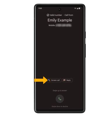 Mobile Phone Call Screen